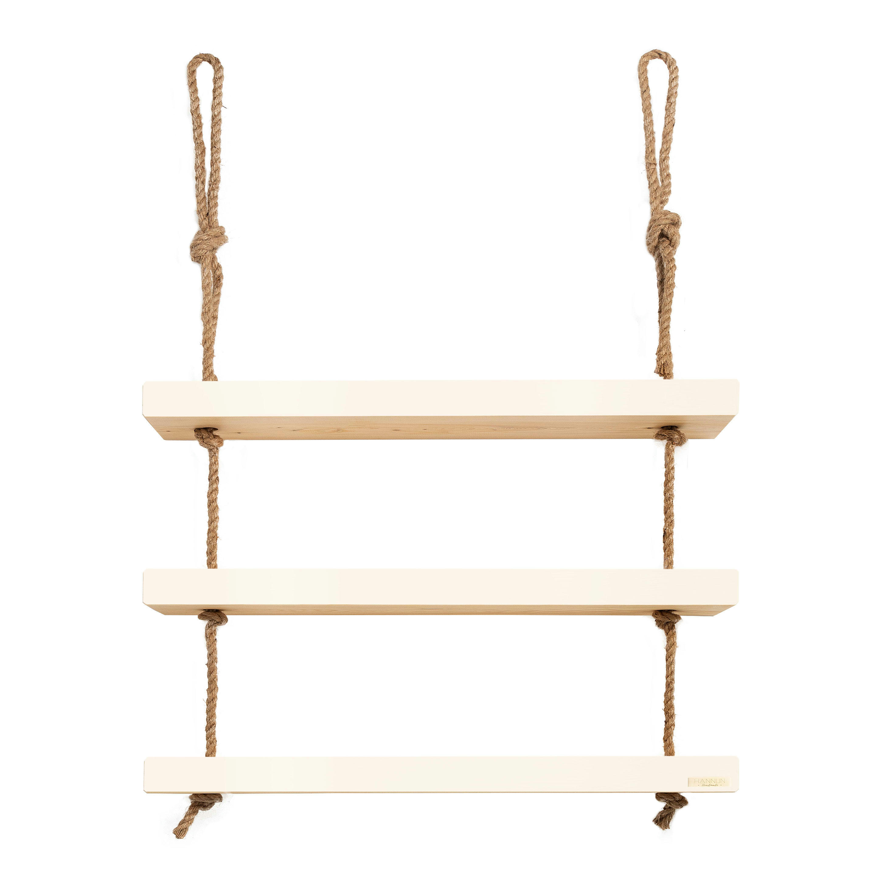 MAKEMBA - Etagère suspendue en bois de couleur nordique 70 cm