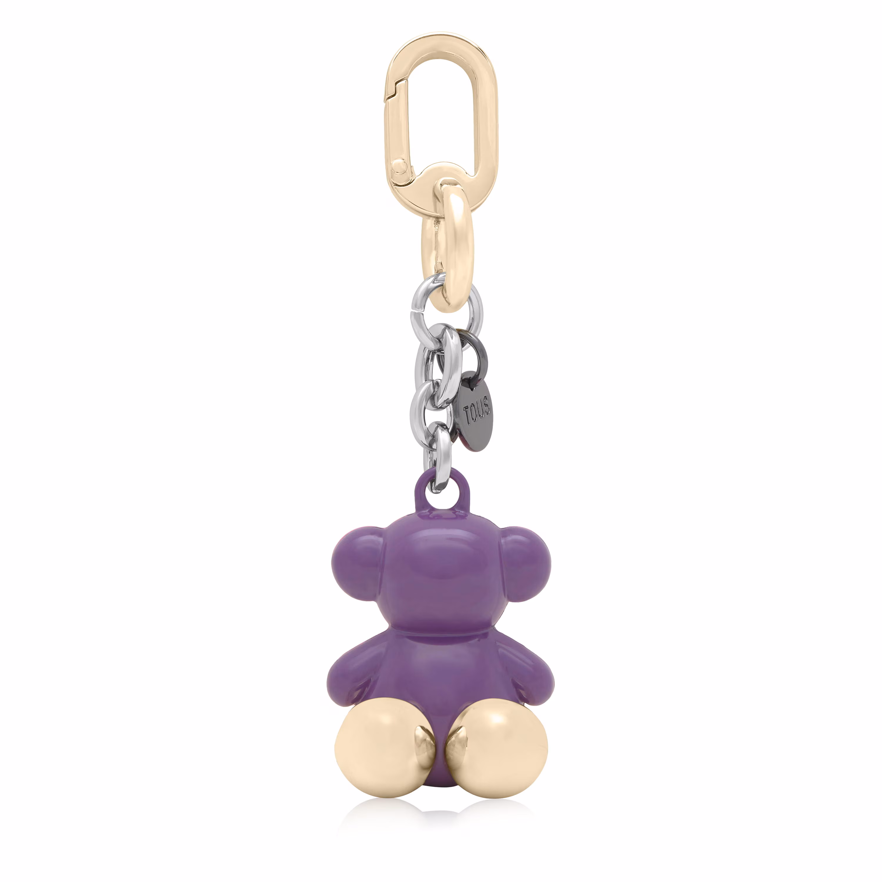 Llavero metal lila y rosa Bold Bear