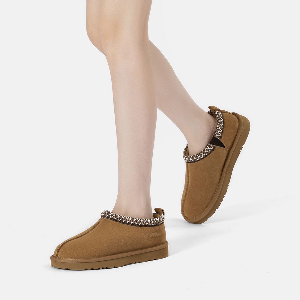 EverAu Australia Real Wool Wigeon Leather Slippers with EVA Sole