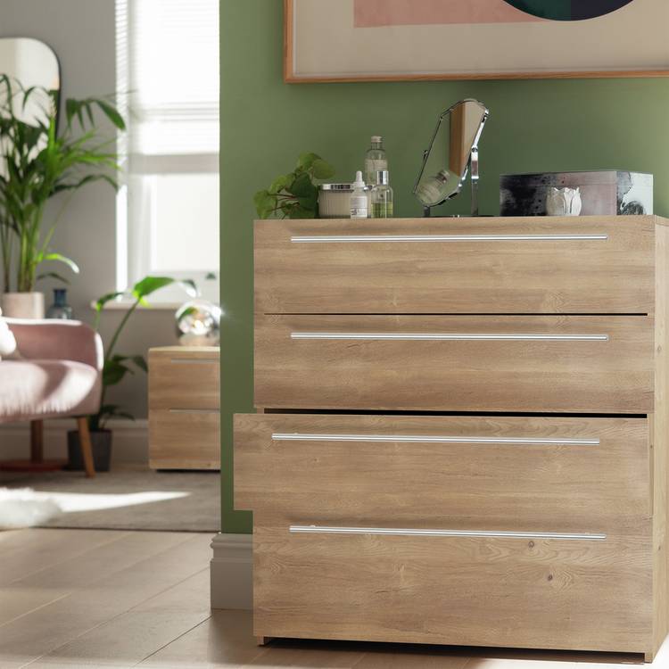 Habitat Atlas 4 Drawer Chest - Oak