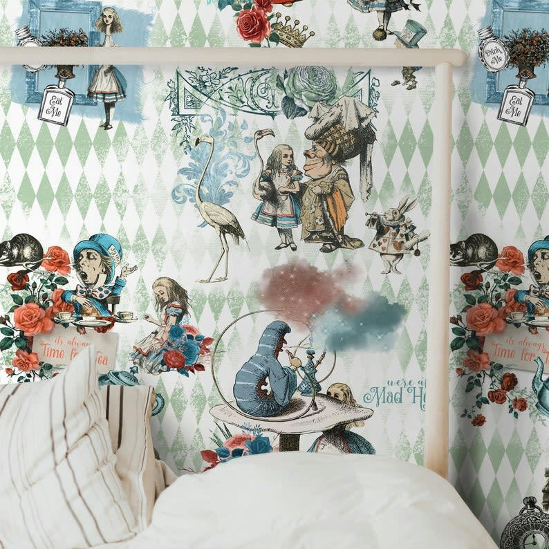 BAMBINI - Papier Peint Alice au Pays des Merveilles 250x200 cm