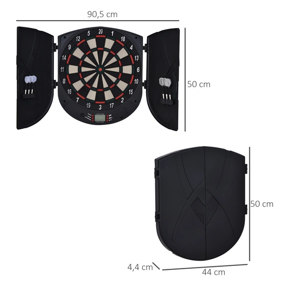 Dartboard, schwarz, Kunststoff