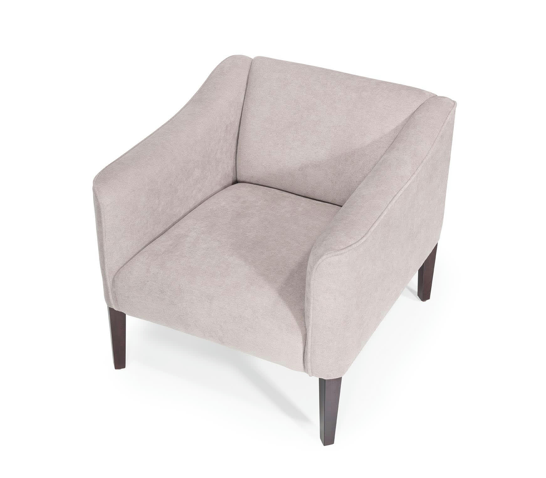 SPIN S - Canapé 1 place en velours blanc