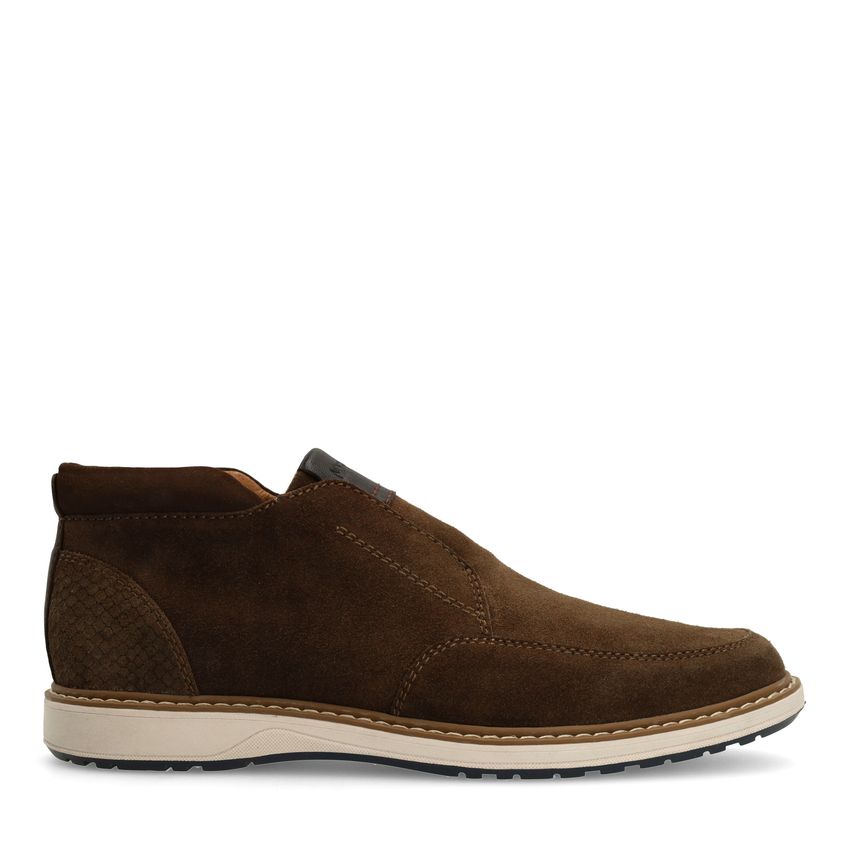 Manfield Bruine suède chelsea boots