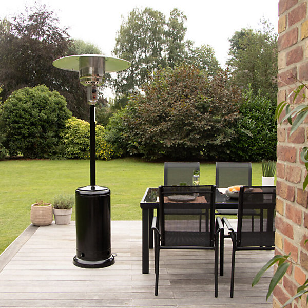 Chauffe terrasse au gaz 5000 w Noir AURA