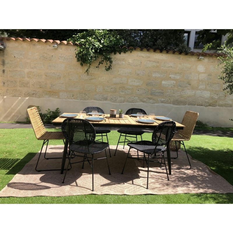 ALBA - Table de jardin en bois d'acacia fsc  180 cm