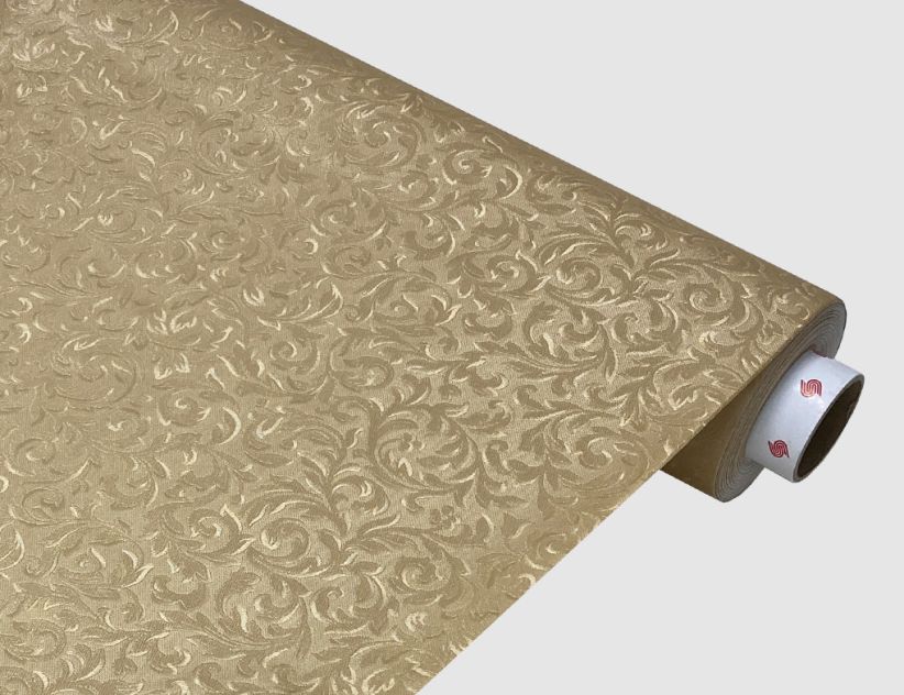 Wachstuch Ranken Gold