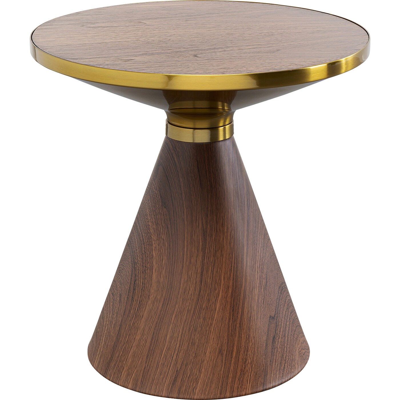 Kare Design Bijzettafel Cono Ø50cm walnoot