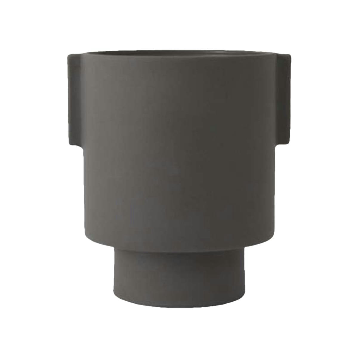 INKA KANA - Pot noir 100% grès Ø15xH16cm