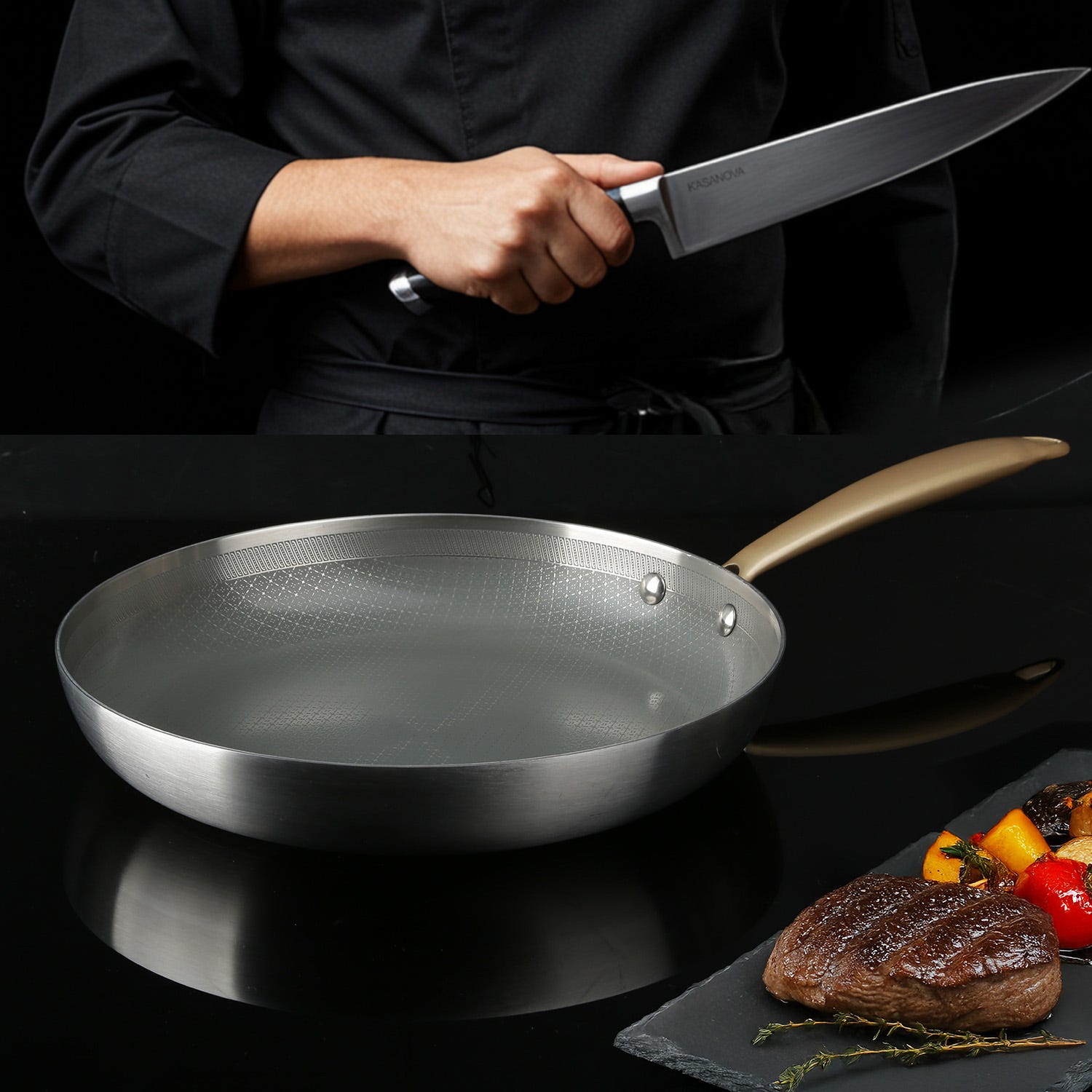 Padella 30 cm triplo strato Tri Ply - Gold
