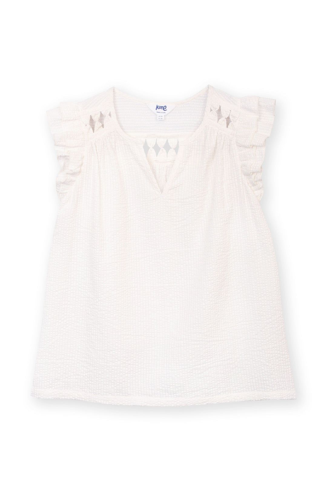 Kite Turnworth Seersucker Blouse Off-White