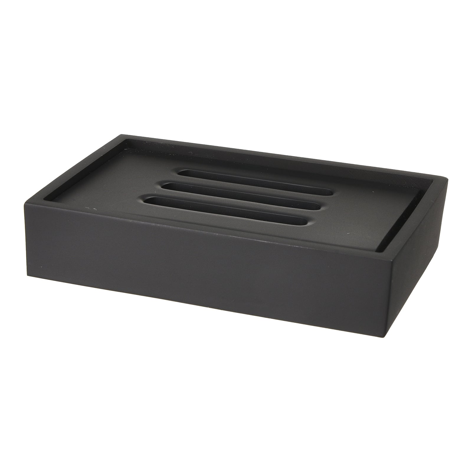 Seifenschale Trend Schwarz,B 125 x H 25 x T 80 mm