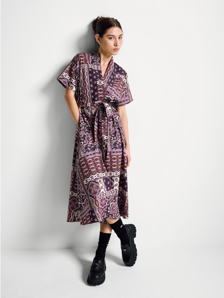 Pencil dress with bandana print