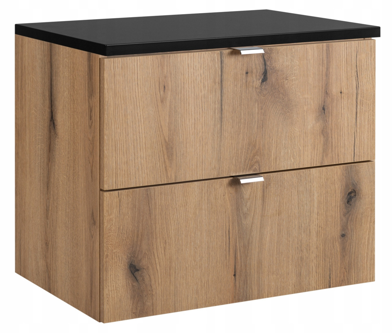 Szafka Pod Umywalkę 80 cm CZARNY BLAT WISZĄCA 2S NOVA OAK