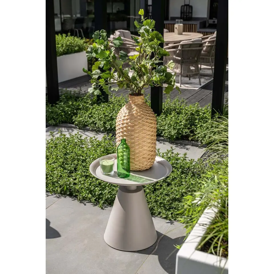 Zavala bijzettafel - diameter 50xH48 cm - taupe