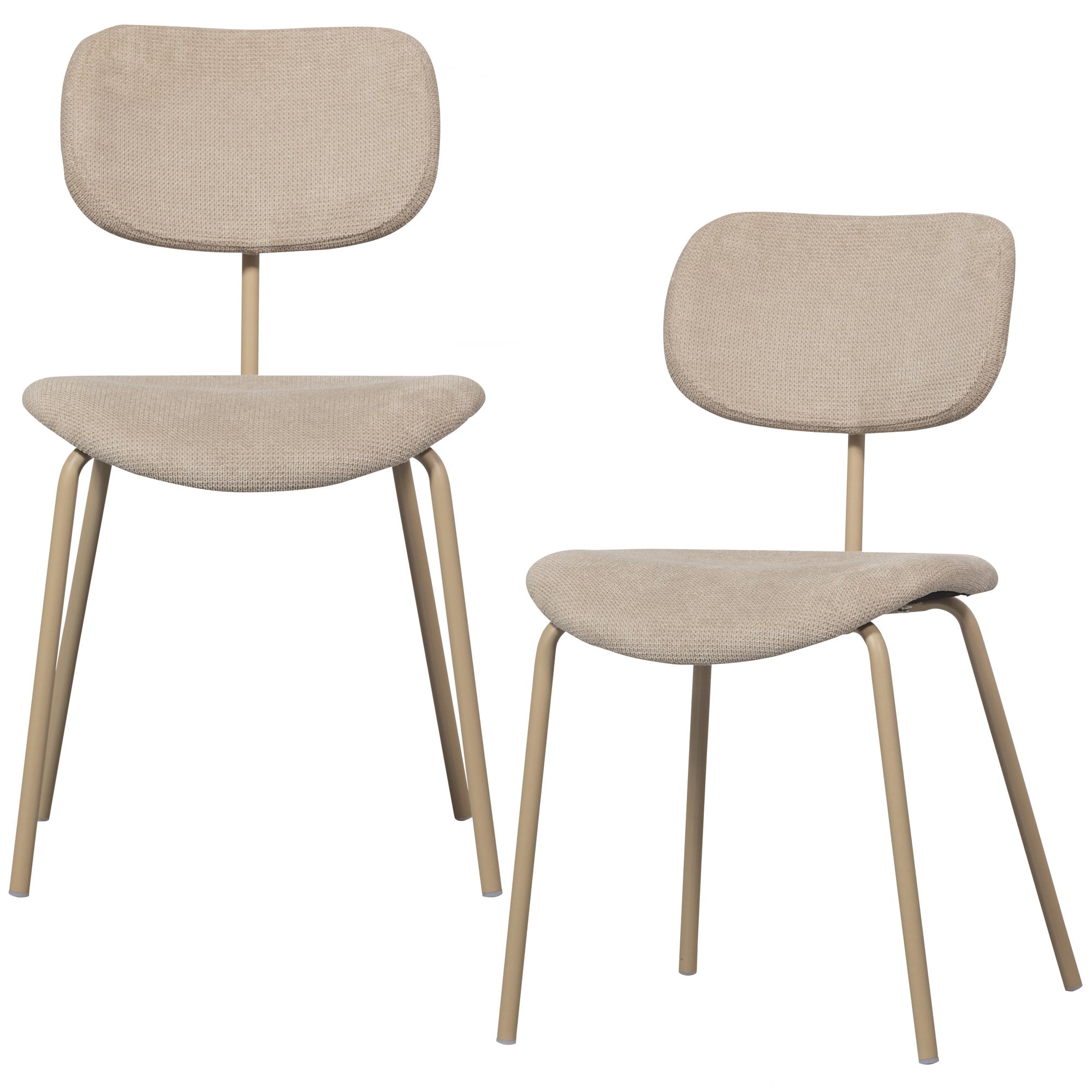 WOOOD eetkamerstoelen Link - Polypropyleen - Zand - Set van 2