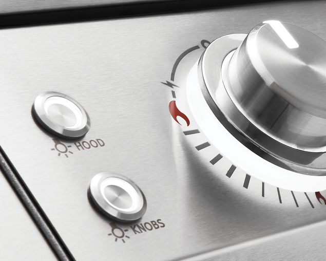 BeefEater 7000 Premium 4 Burner Flame Failure BBQ on Side Burner Cart