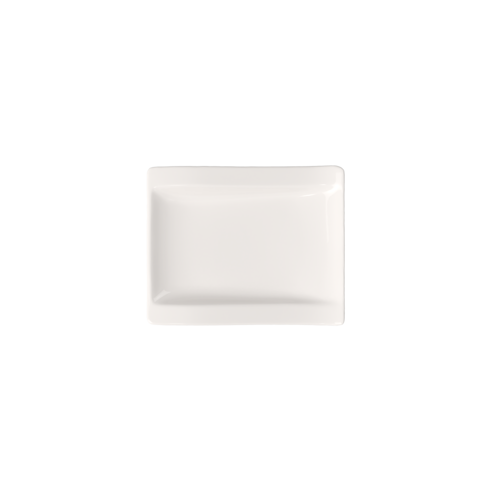NewWave Appetizer/ Bread Plate - White, 7.3'' x 5.9'', Premium Porcelain