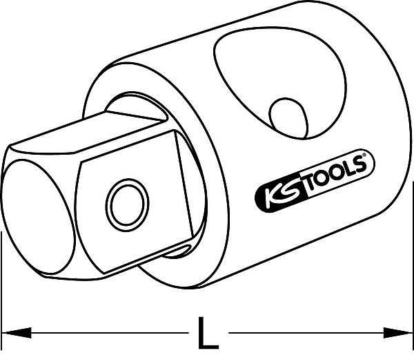 KS Tools - 922.1261 - Augmentateur pour poignée coulissante ULTIMATE 1/2'' M - 3/8'' F