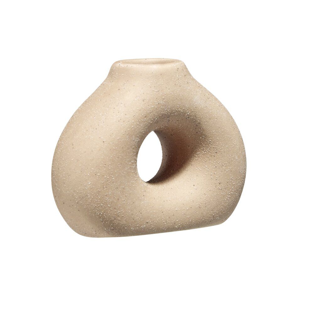 Bougeoir céramique x3 forme donut 9x4xH7,5cm (3 modèles)
