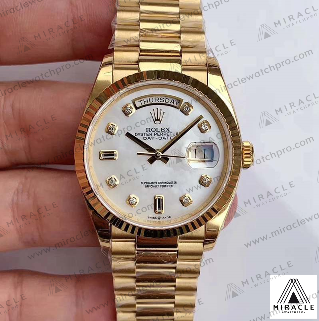 ROLEX-DAY DATE-REF.M128238-ELITE CLONE-36MM(With Diamond )-Replica Watch