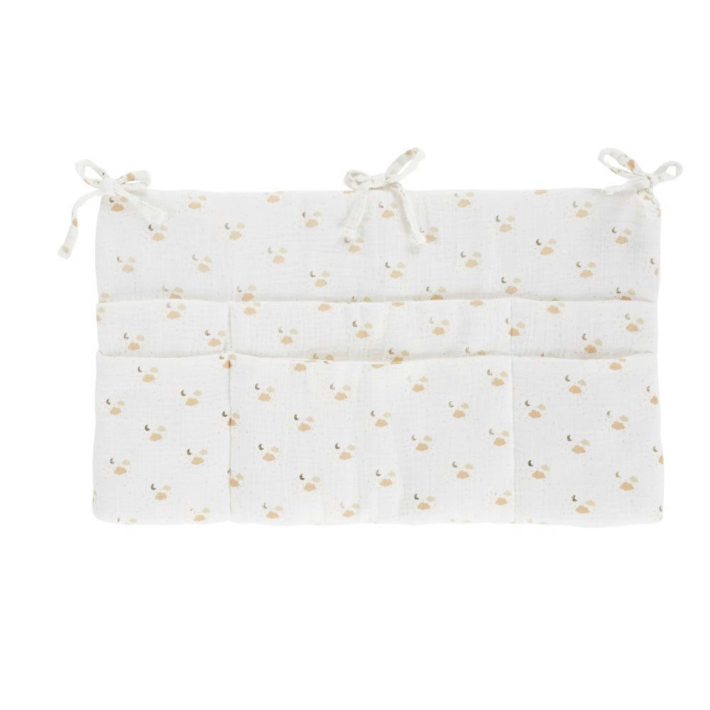 OIA - Rangement à suspendre en coton biologique blanc imprimé multicolore