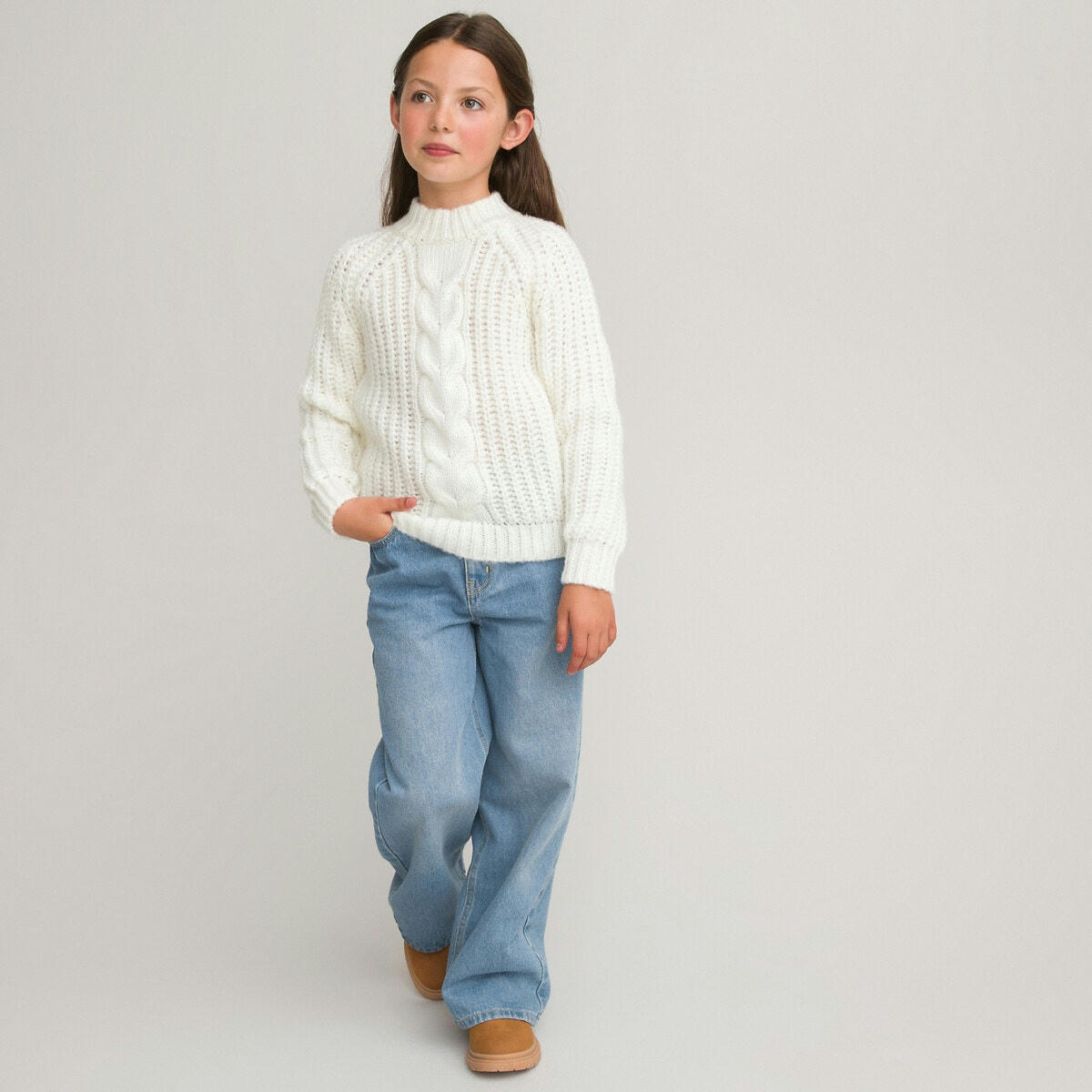 Pull col rond en grosse maille