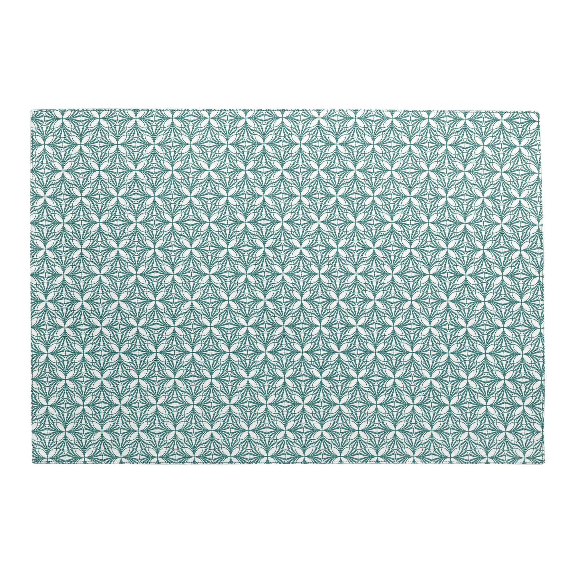 CALYPSE - Set de table  en coton paon 33 x 48