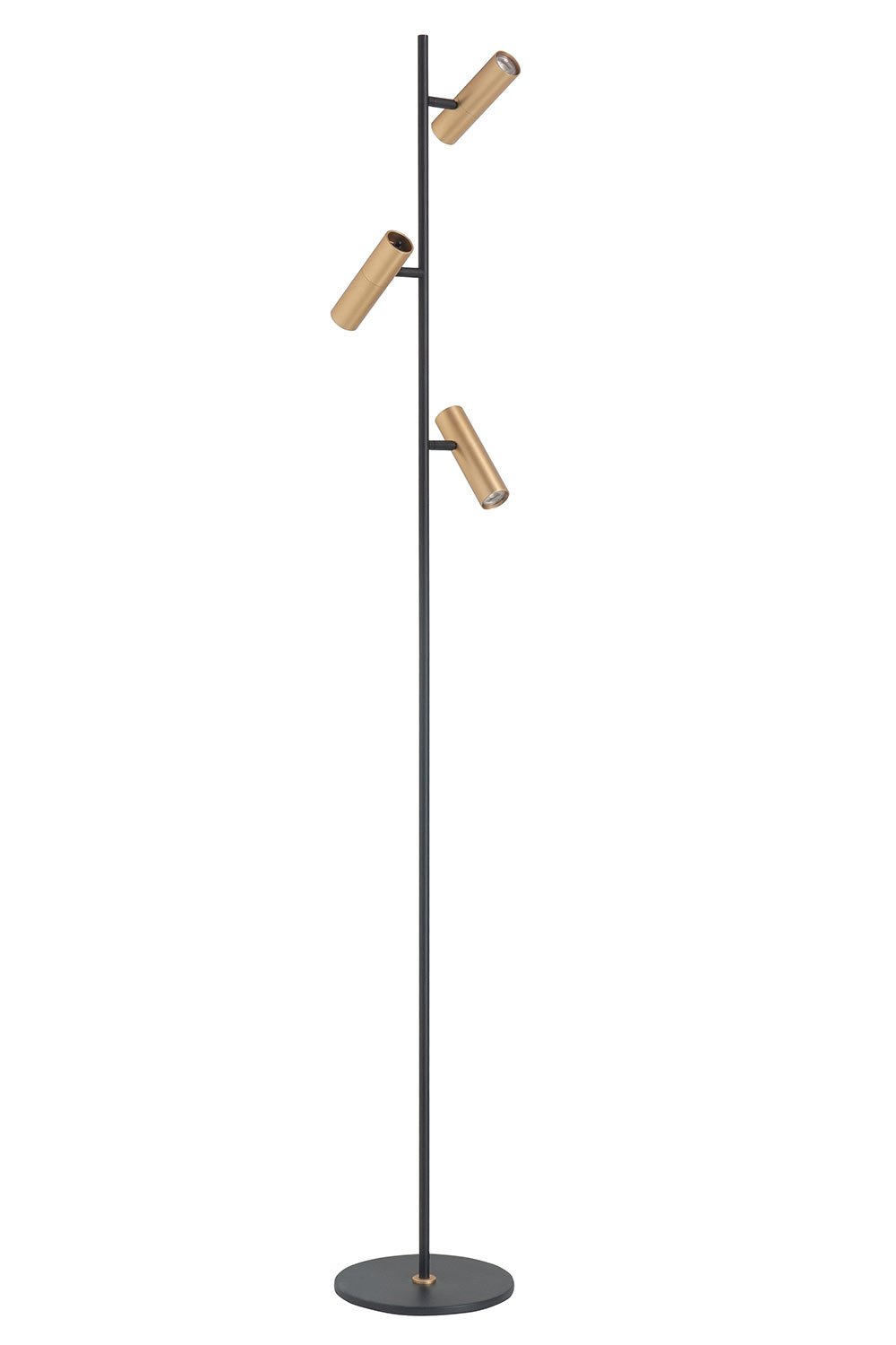 Highlight vloerlamp Trend - 3 lichts - 30 x 158  cm - zwart goud