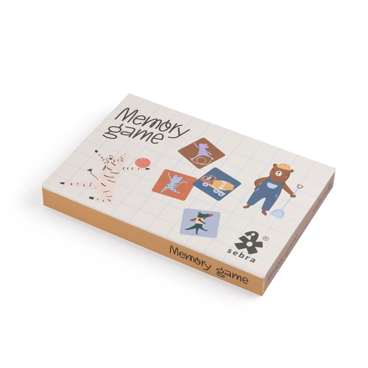 Sebra - Memory in einer Holzbox, Toes / Builders, mehrfarbig
