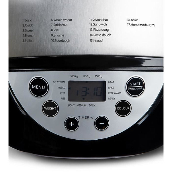 Machine a Pain automatique XL - DOMO - B3977 - 850 W - 17 programmes - Ecran LCD