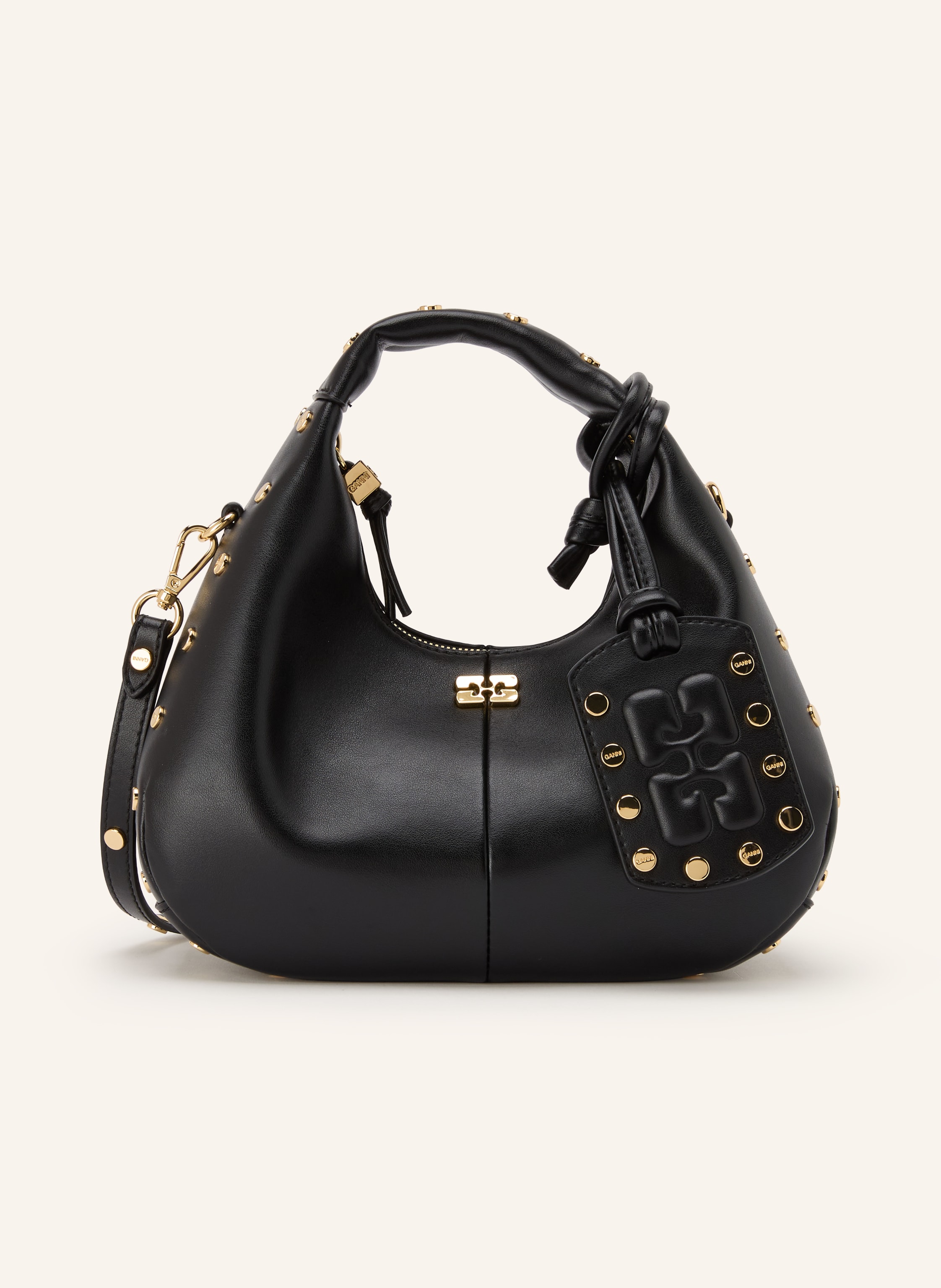 GANNI Handtasche mit Nieten