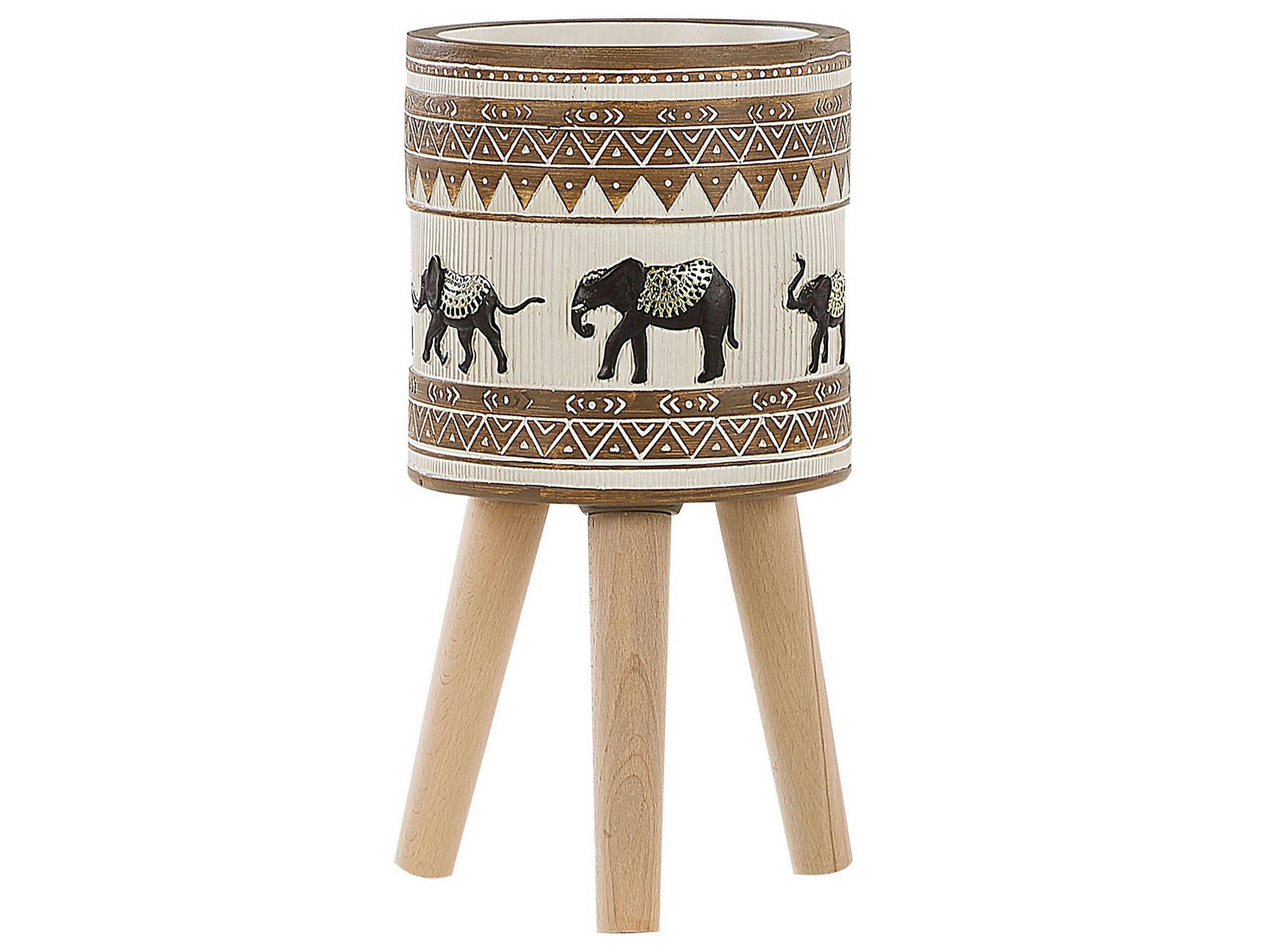 KOTTES - Cache-pot d'extérieur en matériaux synthétiques marron H43