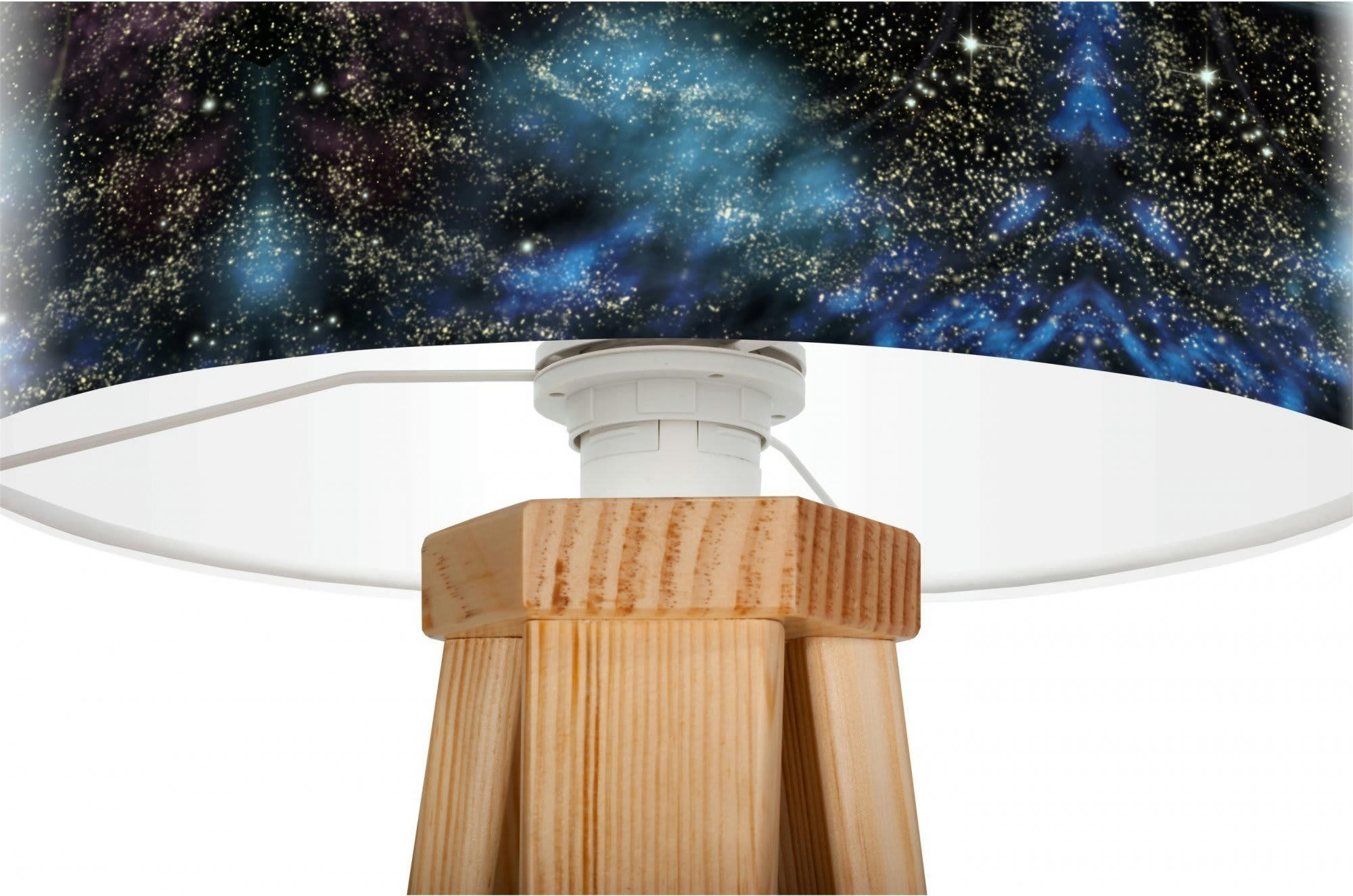 KIDS - Lampe de chevet enfant Bois Bleu 30x30x45 cm