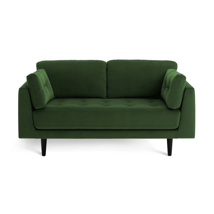 Habitat Kleo Fabric 2 Seater Sofa - Forest Green