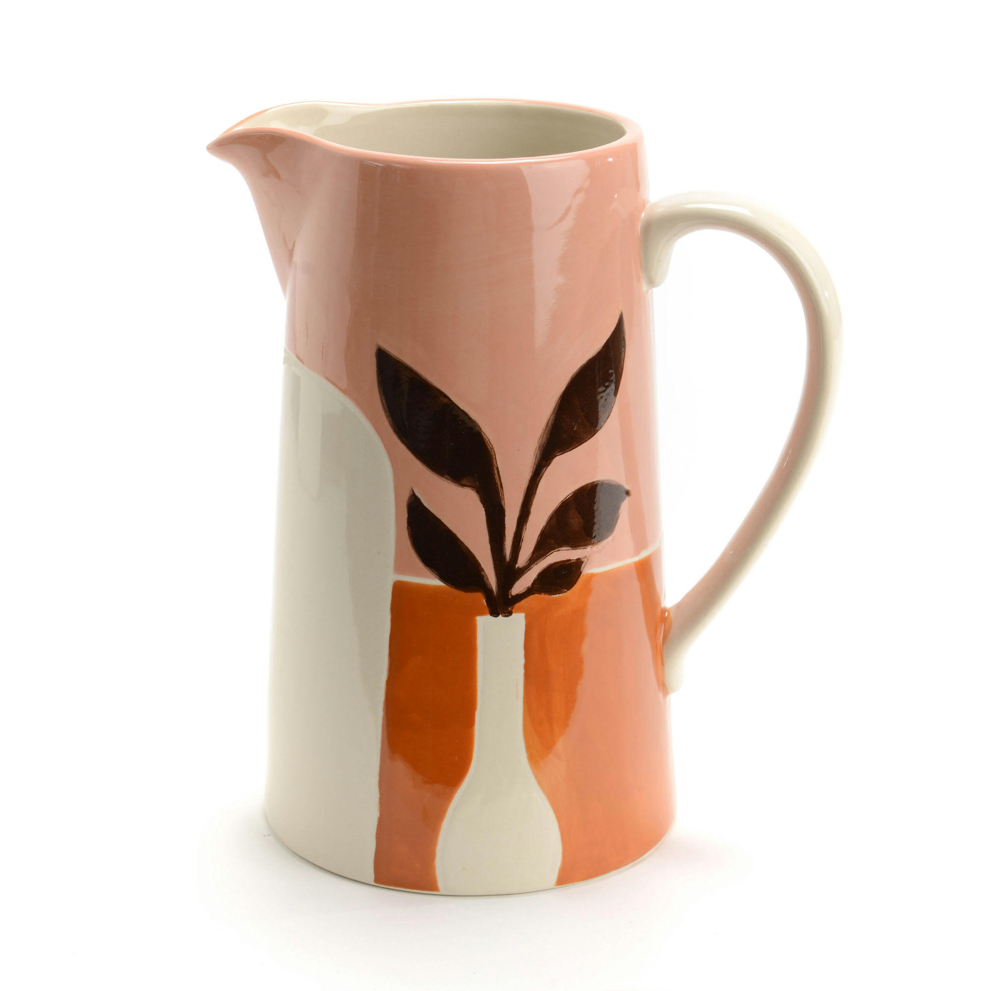 - Pichet motif plante H22cm