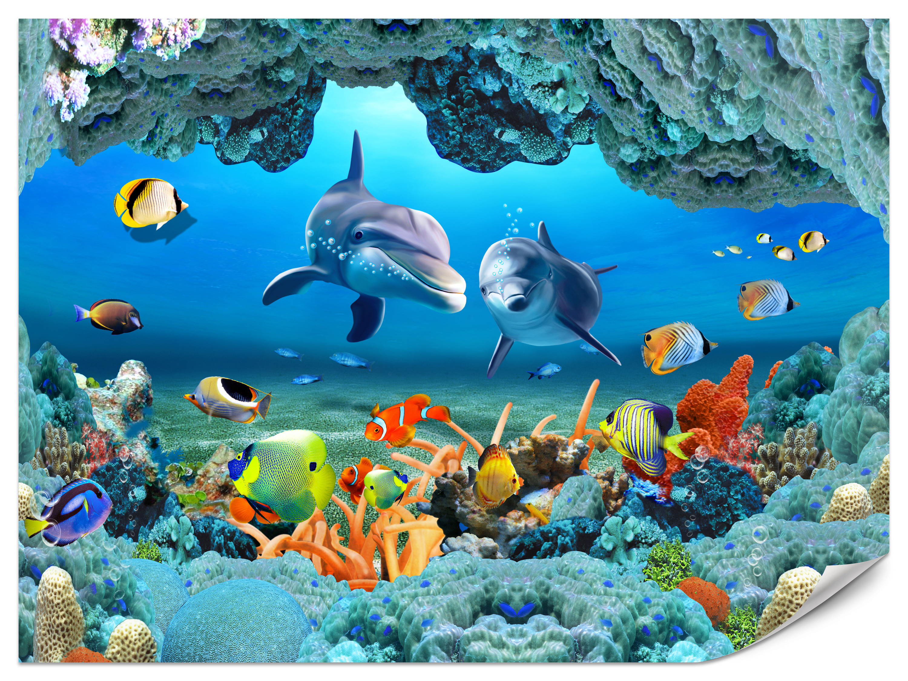 Fototapeta Podwodna jaskinia 100x70cm