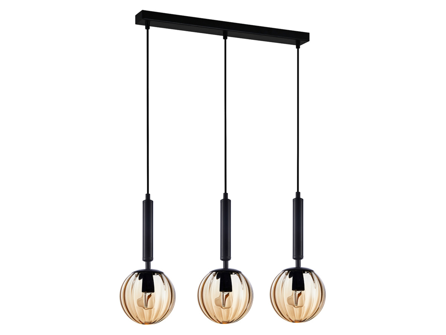 Lampa wisząca Ravena 3-punktowa stalowa czarna