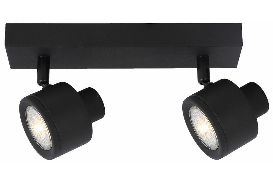 Reflektor sufitowy czarny Emerson 2xGU10x50W wym:13x24x7cm Reality
