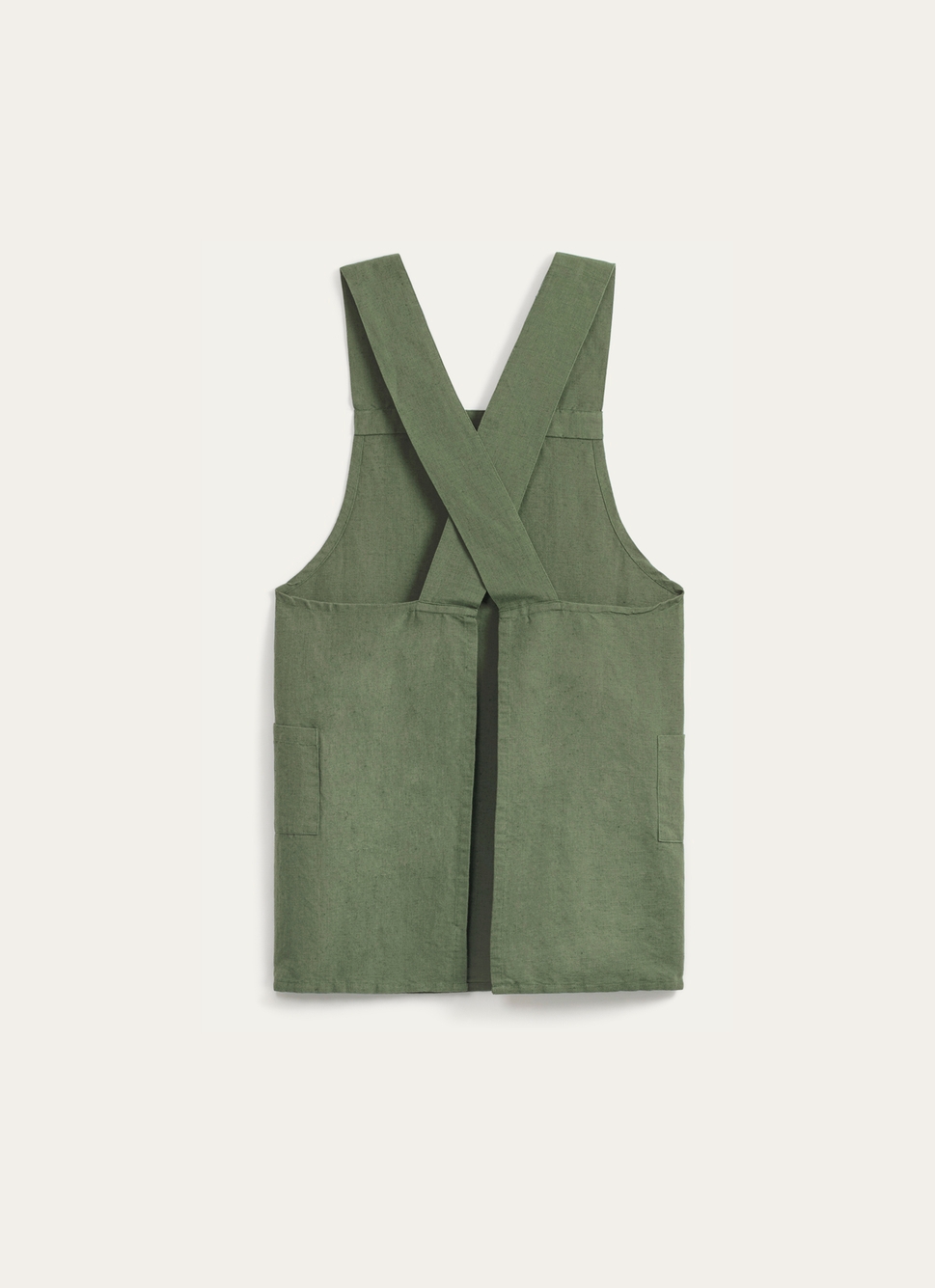 TABLIER JAPONAIS UNI EN COTON ET LIN THYM