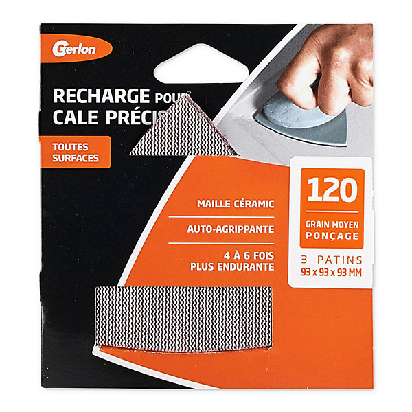 3 patins pour cale précision grain moyen