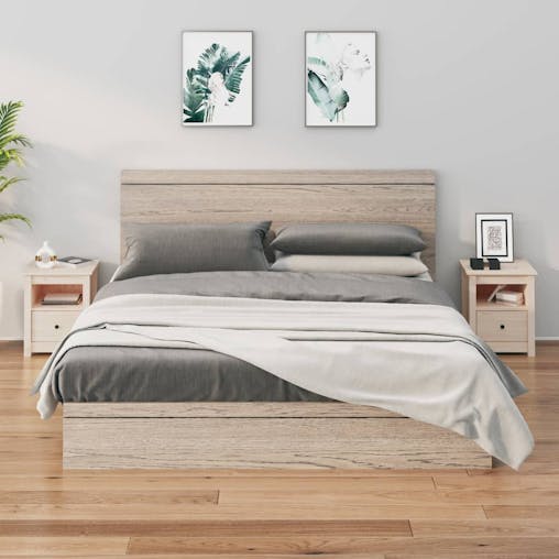NNEVL Bedside Cabinets 2 pcs 40x35x49 cm Solid Wood Pine