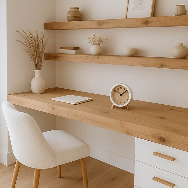 Horloge à poser en bois 14cm, Almée