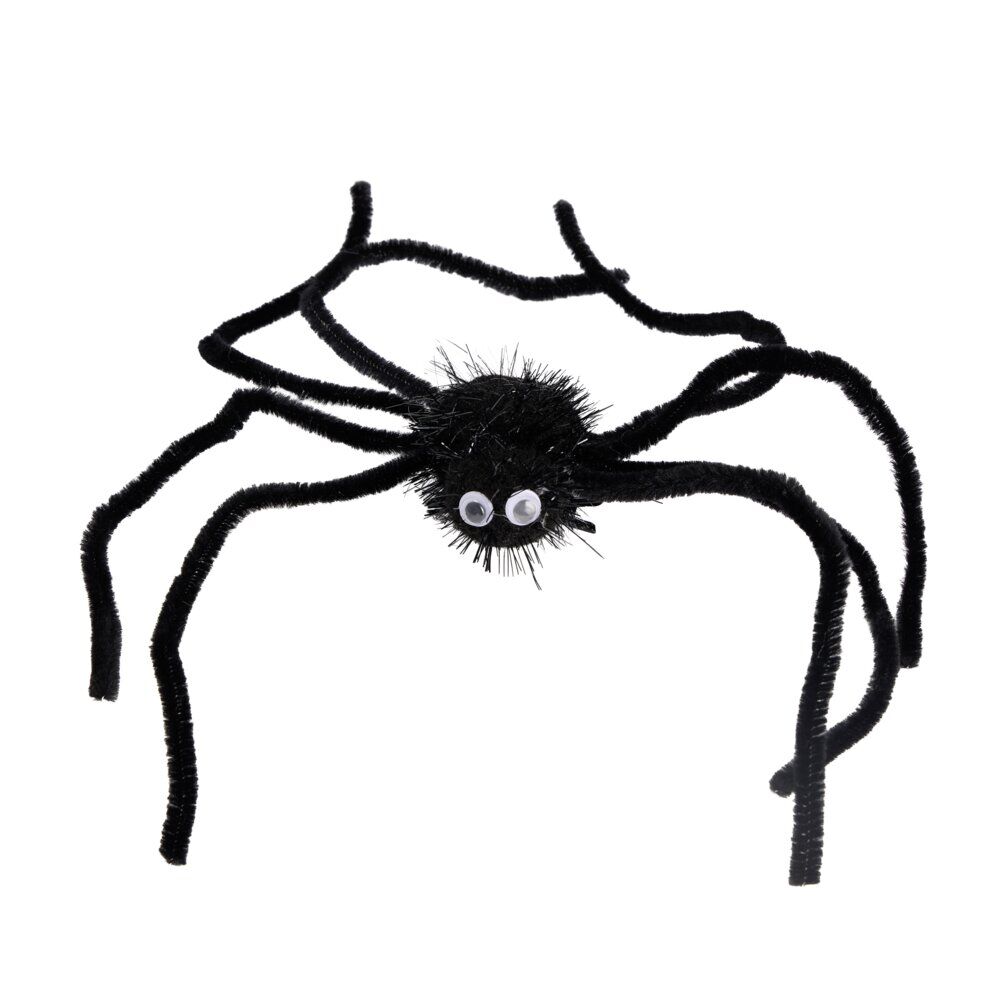 Barrette cheveux adulte Halloween araignée géante noire L12cm