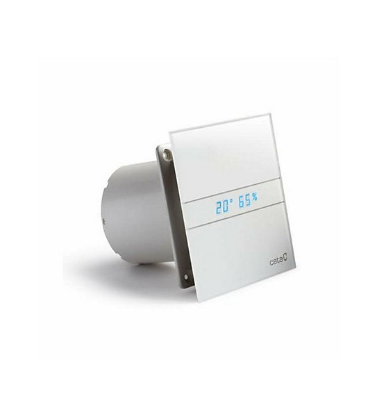 Cata E-100 GTH Aérateur extracteur d'air simple flux, Détection d'humidité Hygrostat, Affichage numérique (00900200)
