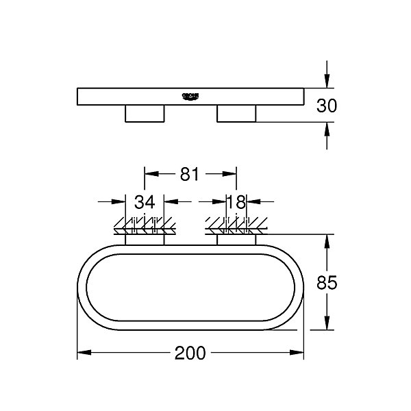 Anneau porte-serviette Selection finition Chromé GROHE