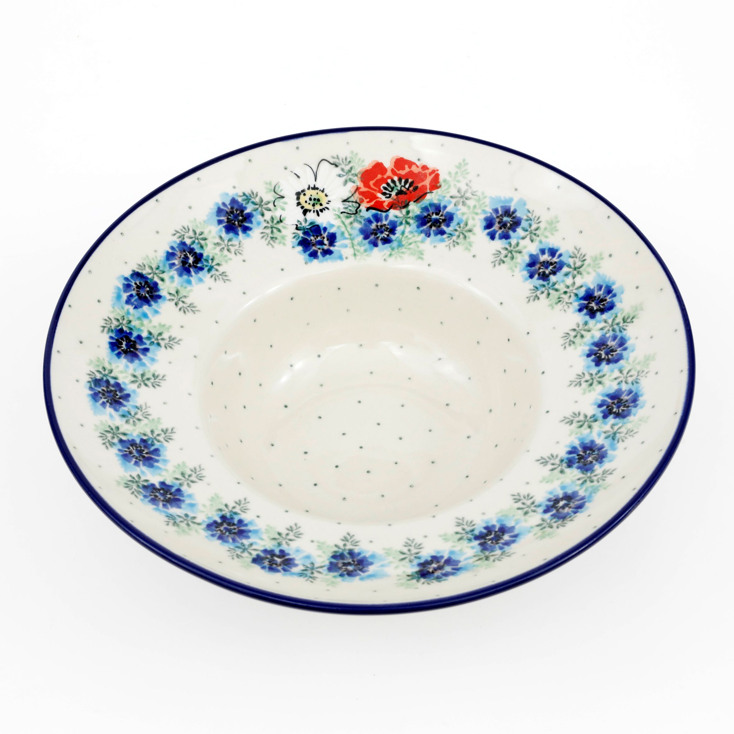 Talerz głęboki na spaghetti D86 25cm  2511X Polskie kwiaty