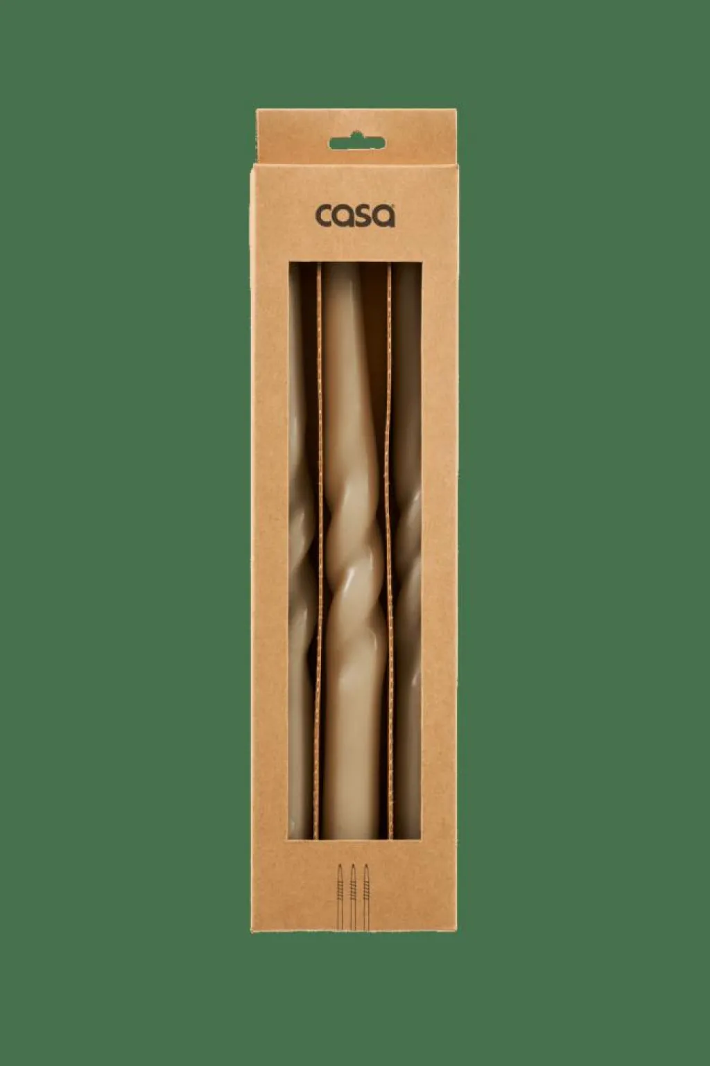 Bougies^CASA SPIRAL Bougie S/3 Taupe