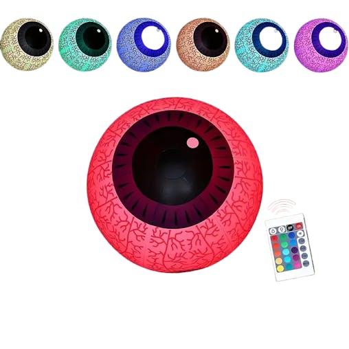 NNETM Haunting Hues: Inflatable Ghost Eyeball with Color-Changing LED