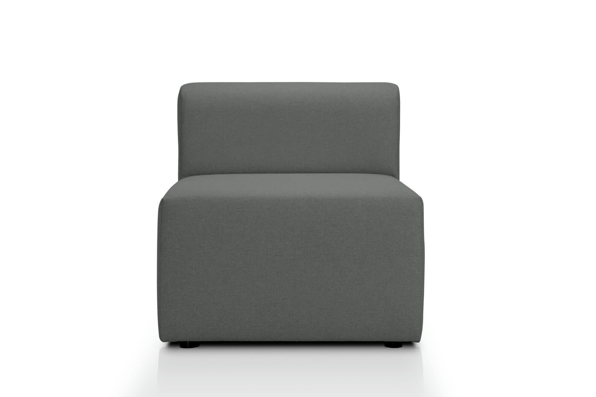 CENTAURI - Chauffeuse 1 place  en tissu gris foncé